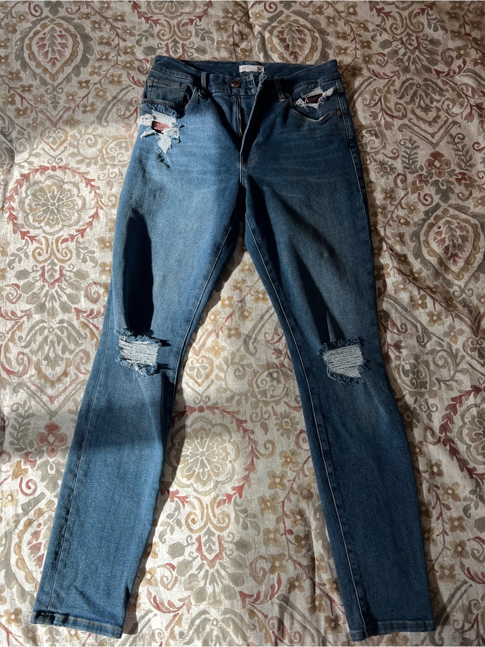 Good American Dark Blue Ripped Skinny Jeans